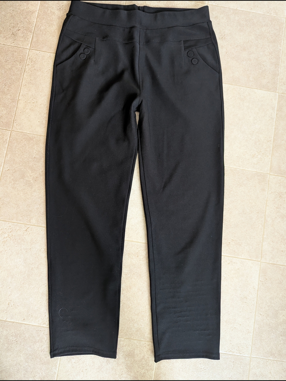 Women's Black Stretch Casual Pants